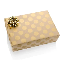 Papier Kraft Recyclé à Pois Dés - Rouleau De Papier Cadeau écologique 50 M-DecoWoerner New