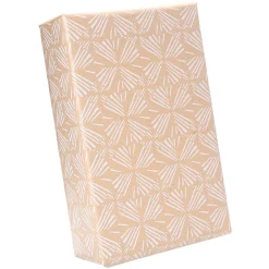 Papier Kraft Recyclé Avec Motifs Géométriques Blancs - Rouleau De 50 M De Papier Cadeau-DecoWoerner