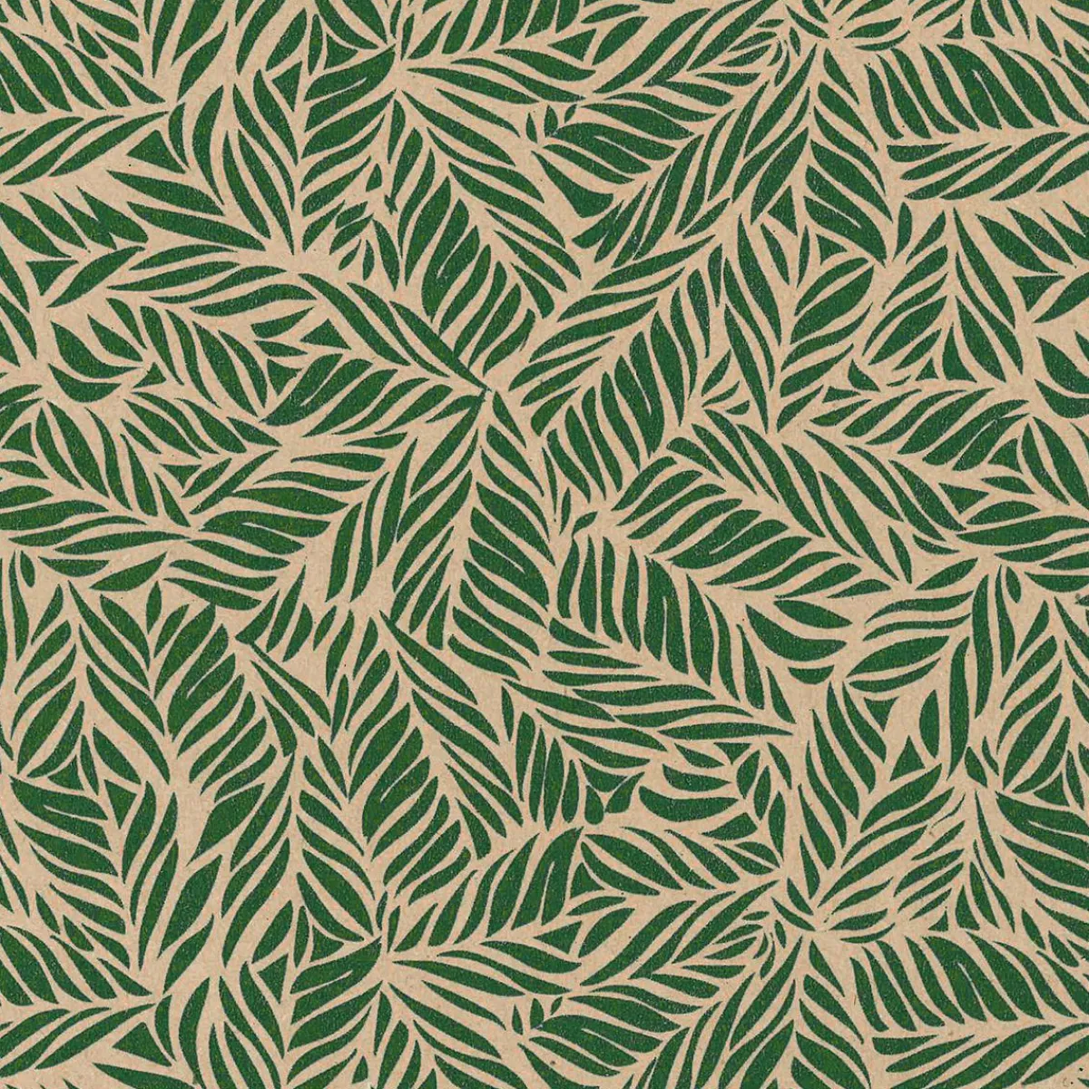 Papier Kraft Recyclé Avec Feuilles De Palmier es - Rouleau De 50 M De Papier Cadeau-DecoWoerner Outlet