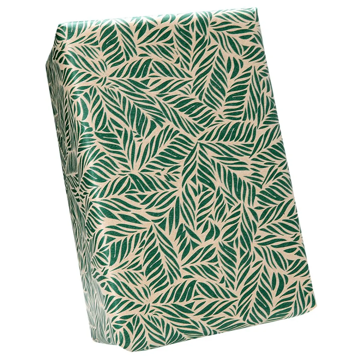Papier Kraft Recyclé Avec Feuilles De Palmier es - Rouleau De 50 M De Papier Cadeau-DecoWoerner Outlet