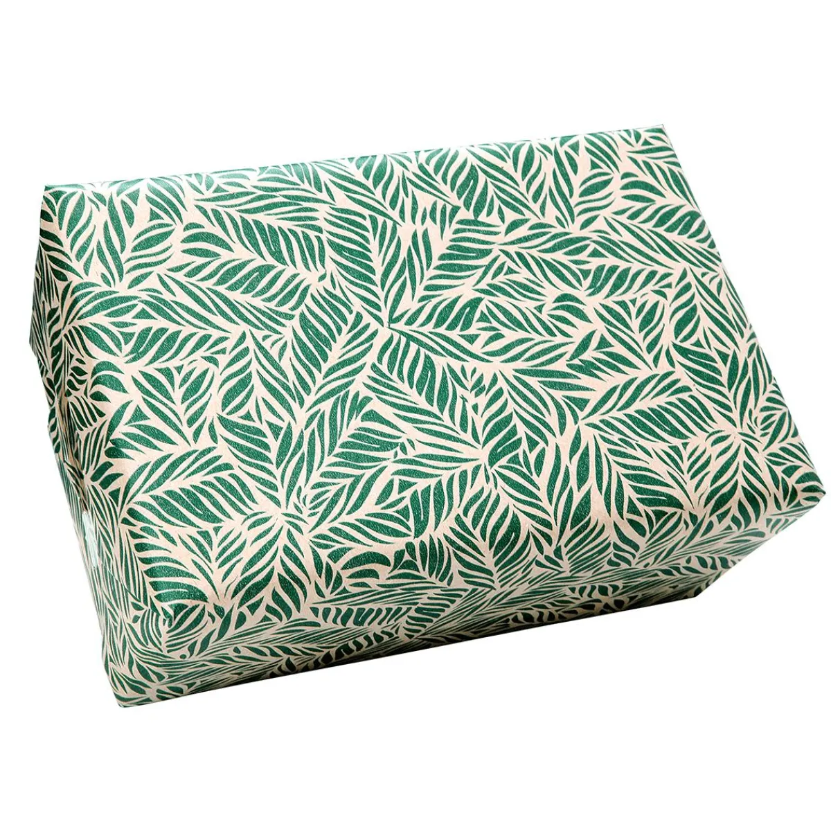 Papier Kraft Recyclé Avec Feuilles De Palmier es - Rouleau De 50 M De Papier Cadeau-DecoWoerner Outlet
