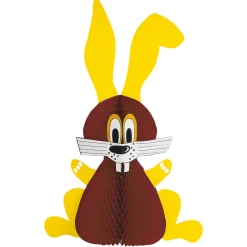 Papier Nid D'abeille Lapin De Pâques Jaune--DecoWoerner Discount