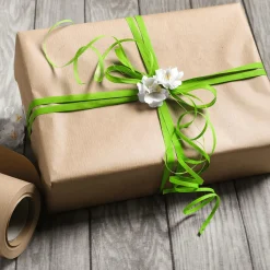 Paquet économique Emballage Cadeau Go Green Avec Ruban De Jute Blanc Et Brun-DecoWoerner Hot