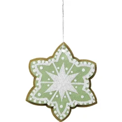 Pendentif De Noël étoile En Pain D'épices 14 Cm Ø 4 Pièces-DecoWoerner Hot