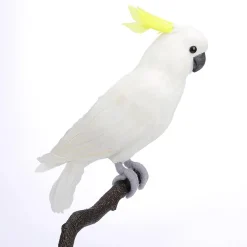 Perroquet Décoratif Assis Cacatoès -jaune, 40 Cm-DecoWoerner