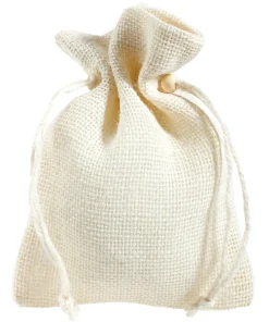 Petit Sac En Jute, 18 Cm, Crème-DecoWoerner Sale
