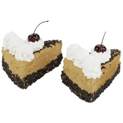 Pièces De Gâteau Au Chocolat, Set De 2 Fausses Pièces Alimentaires 12 Cm-DecoWoerner Sale