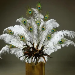 Plumes De Paon, 10 Pces-DecoWoerner New