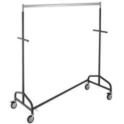 Portant Roulant Industriel En Forme De Z, Avec Poignées, Hauteur Fixe 155 Cm-DecoWoerner Online