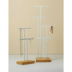 Porte Bijoux, Portant En T 4 Parties, Haut. 50 Cm-DecoWoerner Online
