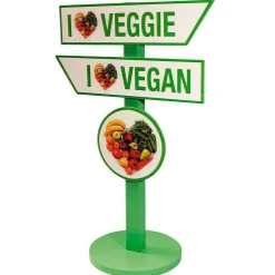 Poteau Indicateur "Veggie & Vegan" Haut. 80 Cm-DecoWoerner Online