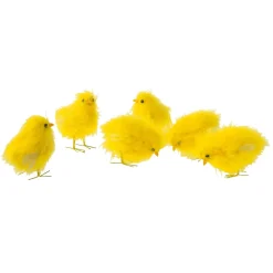 Poussins Déco 9 Cm, 6 Pces-DecoWoerner Outlet