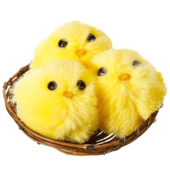 Poussins Déco Dans Leur Nid, 3 Pièces, 10 Cm Ø-DecoWoerner Online
