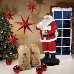 Père Noël En Fibre De Verre De 180 Cm-DecoWoerner