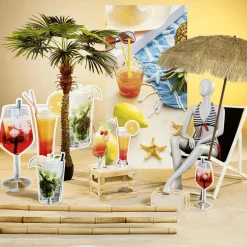 Présentoir à Cocktails Tropicaux 50 Cm-DecoWoerner Sale