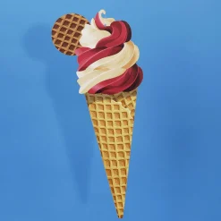 Présentoir à Glace Fraise-vanille 50 Cm-DecoWoerner Clearance