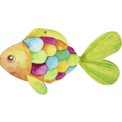 Présentoir à Poissons, Jaune, écailles s, 30 X 14 Cm-DecoWoerner New