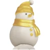 Présentoir Bonhomme De Neige Or / Blanc-DecoWoerner Discount