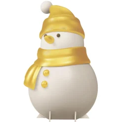 Présentoir Bonhomme De Neige Or / Blanc-DecoWoerner Discount