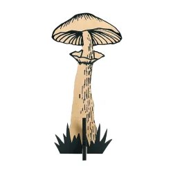 Présentoir Champignon Naturel / Noir 20 X 39 Cm-DecoWoerner
