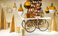 Présentoir De Boules De Noël En Forme De Gouttes 37 X 81 Cm Or-DecoWoerner Discount