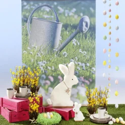 Présentoir De Lapin En Peluche Décoratif, , 21 Cm De Haut-DecoWoerner Discount