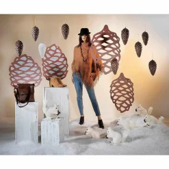 Présentoir En Bois Silhouette En Pommes De Pin 50 X 80 Cm-DecoWoerner Discount