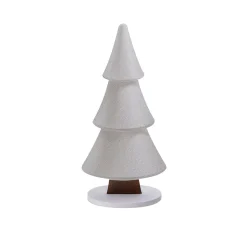 Présentoir Sapin De Neige Avec Paillettes 17 X 34 Cm Argent-DecoWoerner Discount
