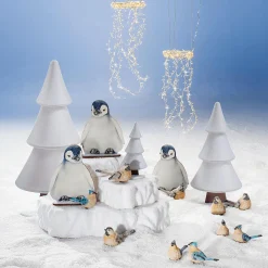 Présentoir Sapin De Neige Avec Paillettes 17 X 34 Cm Argent-DecoWoerner Discount