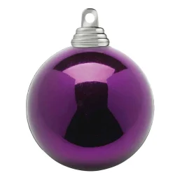 Prune, Boules De Noël Brillantes En Plastique Difficilement Inflammable, 6 Cm Ø - 24 Pièces-DecoWoerner