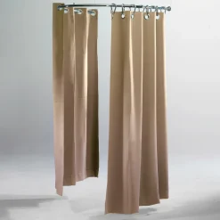 Rideau De Cabine, Long. 200 Cm, Peu Inflammable, Beige-DecoWoerner Best