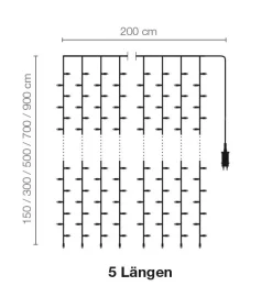 Rideau Lumineux à LED 24 V Pour L'ext., 400 LED, 150 X 200 Cm-DecoWoerner Online