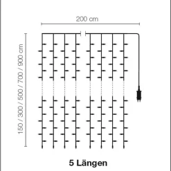 Rideau Lumineux à LED 24 V Pour L'ext., 1500 LED, 720 X 200 Cm-DecoWoerner Discount