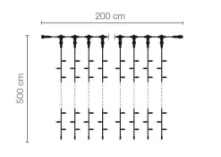 Rideau Lumineux LED Profi Système IP67, 500 Cm Sans Câble D'alimentation,-DecoWoerner