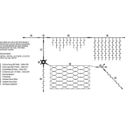 Rideau Lumineux Professionnel à LED Système IP20, 1400 LED, 700 X 200 Cm, Sans Cable-DecoWoerner Outlet