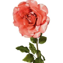 Rose Artificielle, Abricot 116 Cm-DecoWoerner Discount