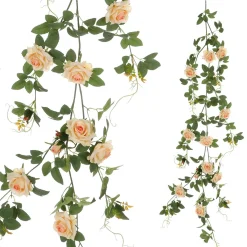 Rose Artificielle Apricot 125 Cm Avec Crochet-DecoWoerner Sale