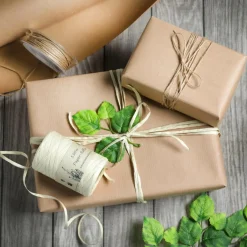 Ruban De Raphia écologique En Matériau Dégradable 7 Mm 150 M Crème-DecoWoerner Best