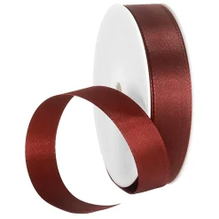 Ruban De Taffetas Avec Lisière Tissée 25 Mm, 50 M, Bordeaux-DecoWoerner