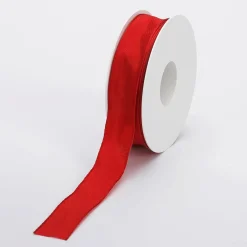 Ruban De Tissu Avec Bord En Fil Métallique 25 Mm X 25 M-DecoWoerner Outlet