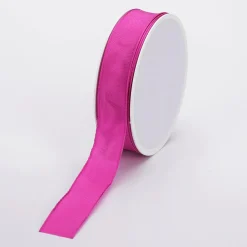 Ruban De Tissu Avec Bord En Fil Métallique 25 Mm X 25 M, Violet-DecoWoerner