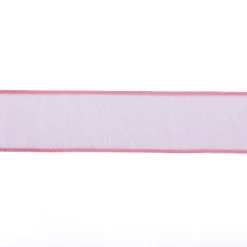 Ruban En Crêpe De Chine Avec Fil De Fer Pink Larg. 25 Mm-DecoWoerner Sale
