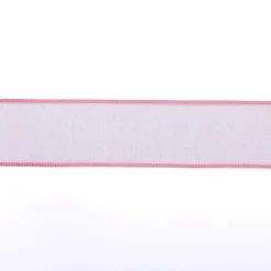 Ruban En Crêpe De Chine Avec Fil De Fer Pink Larg. 40 Mm-DecoWoerner