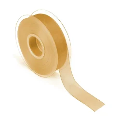 Ruban Mousseline Avec Lisière Tissée 25mm X 50m-DecoWoerner Clearance