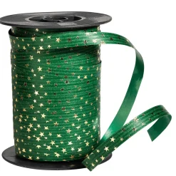 Ruban Poly à Friser "Étoiles", 10 Mm, 100 M, Sapin-DecoWoerner Hot