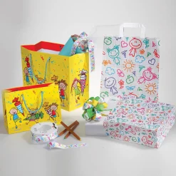 Sac En Papier "Happy", 18 X 22 X 8 Cm-DecoWoerner Clearance