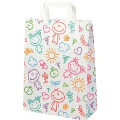Sac En Papier "Happy", 26 X 35 X 11 Cm-DecoWoerner Outlet