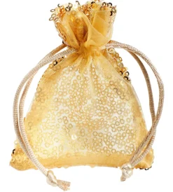 Sachet En ganza à Paillettes 10 Cm, 10 Pces,-DecoWoerner Outlet