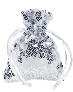 Sachet En Organza à Paillettes 10 Cm, 10 Pces,-DecoWoerner
