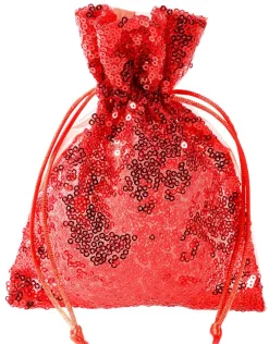 Sachet En Organza à Paillettes 18 Cm, 10 Pces,-DecoWoerner Outlet